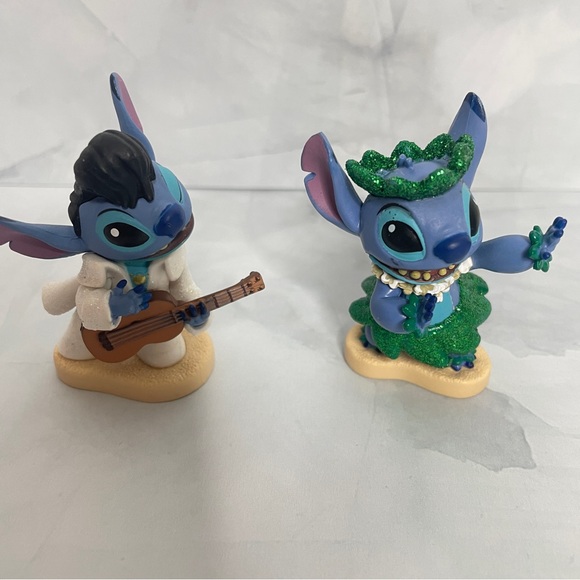 Disney LILO & Stitch with Elvis Stitch Hula PVC Figure Cake Topper Disney Store - Picture 3 of 7